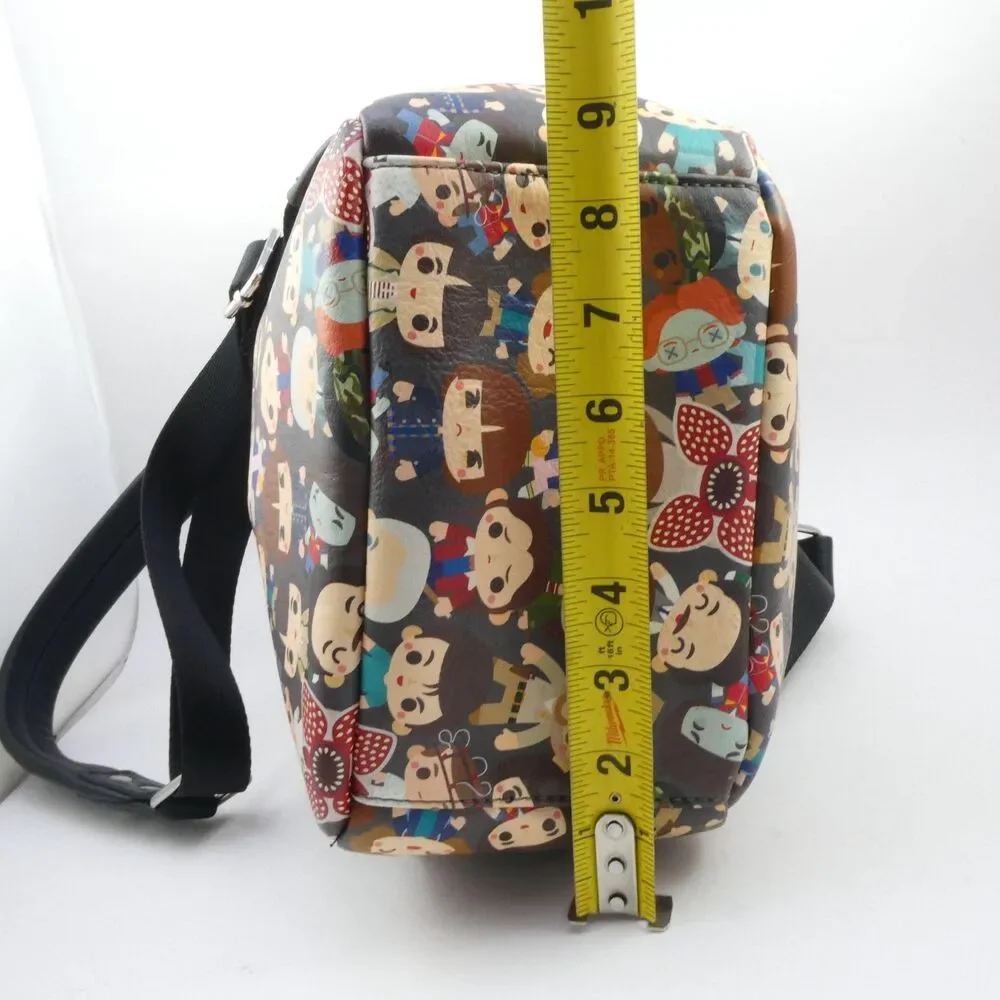 Loungefly Stranger Things Characters Chibi All Over Print Mini Backpack Excellen